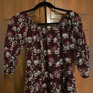 Francesca’s floral peplum blouse